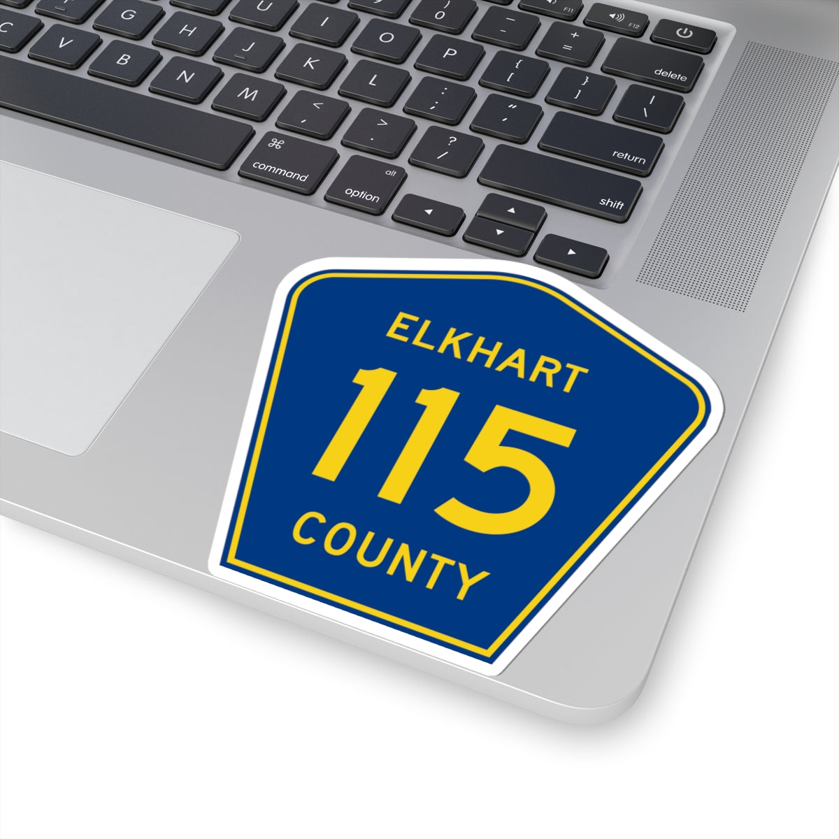 Elkhart County Road 115 IN (Indiana) (Road Sign) STICKER Vinyl Kiss-Cut Decal