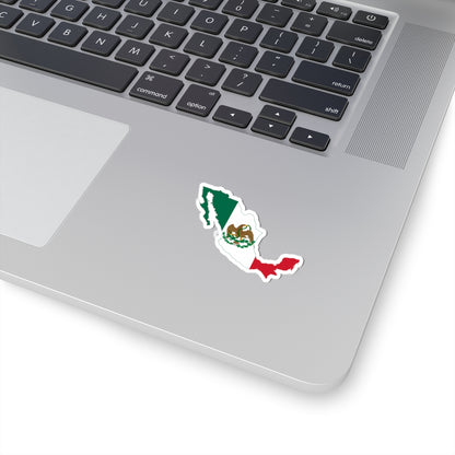 Flag-map of Mexico 1848-1853 (Mexico) STICKER Vinyl Kiss-Cut Decal