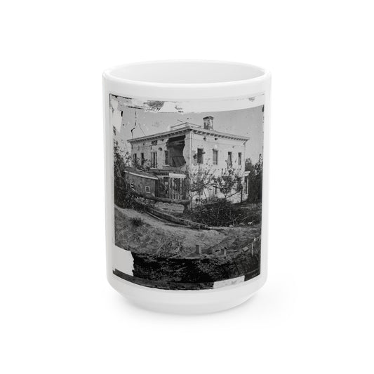 Atlanta, Ga. The Shell-Damaged Ponder House (U.S. Civil War) White Coffee Mug