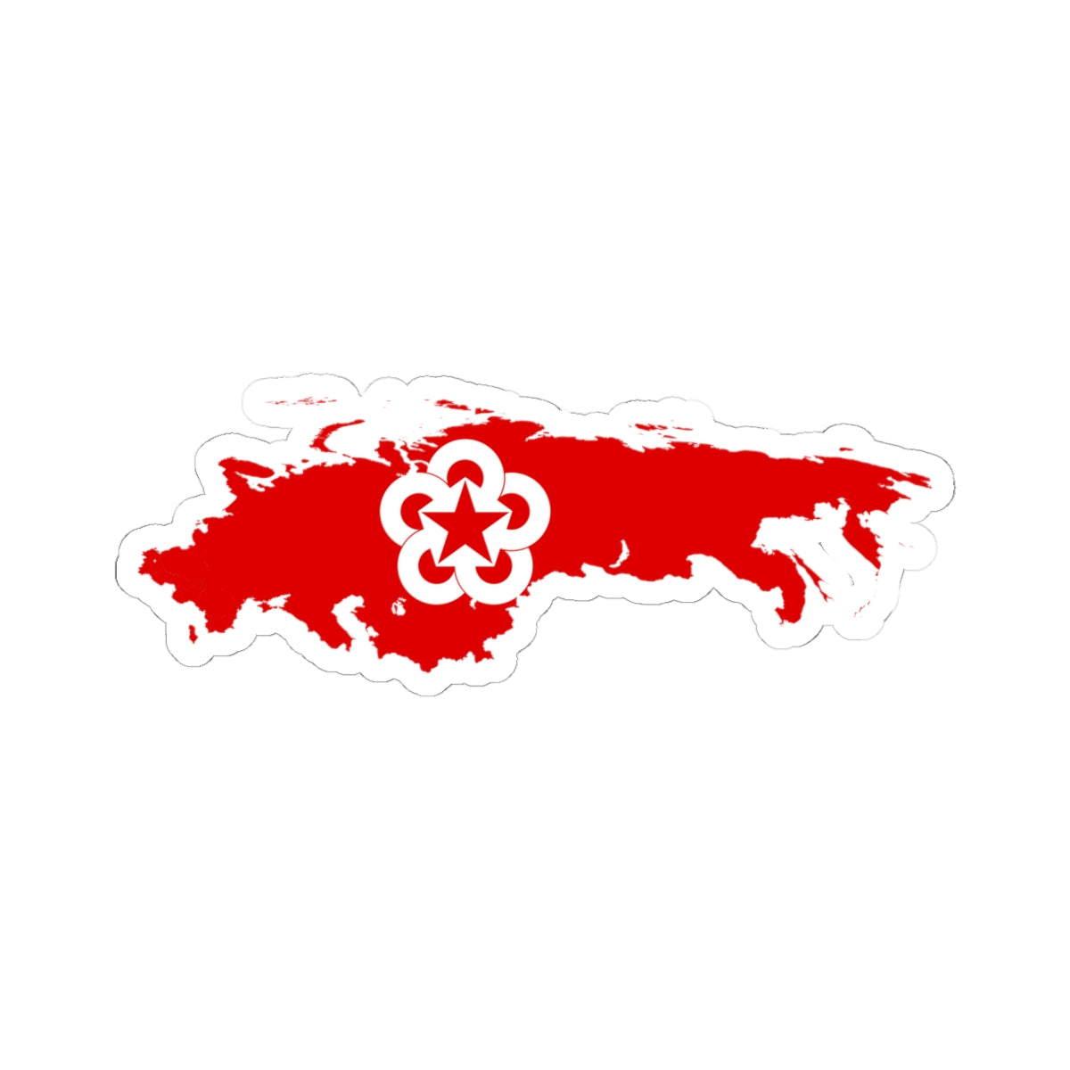 Flag-map of Comecon 1949-1961 (Russia) STICKER Vinyl Kiss-Cut Decal