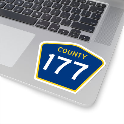 County 177 MN (Minnesota) (Road Sign) STICKER Vinyl Kiss-Cut Decal