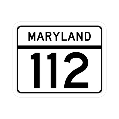 MD Route 112 (Maryland) (Road Sign) STICKER Vinyl Kiss-Cut Decal