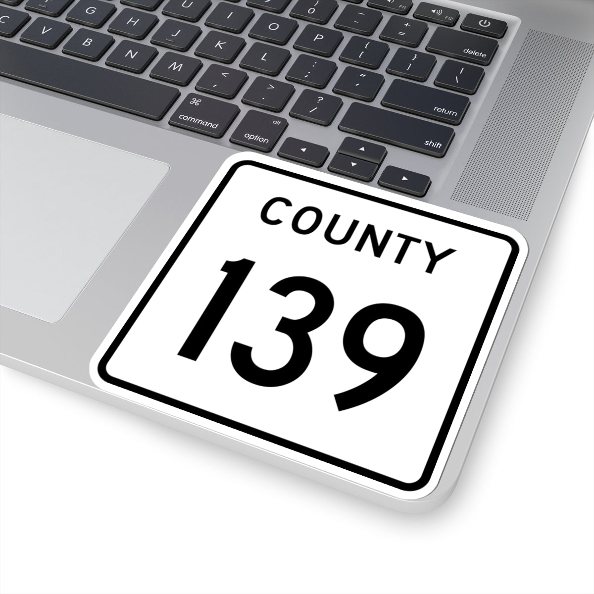 County 139 square (Minnesota) (Road Sign) STICKER Vinyl Kiss-Cut Decal