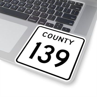 County 139 square (Minnesota) (Road Sign) STICKER Vinyl Kiss-Cut Decal