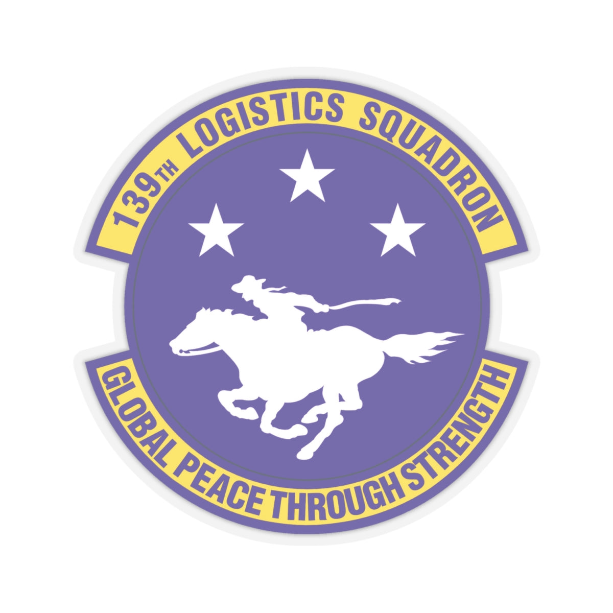 139th Logistics Squadron (U.S. Air Force) STICKER Vinyl Kiss-Cut Decal-4 Inch-Transparent-The Sticker Space