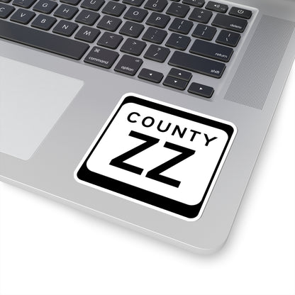 WIS County ZZ (Wisconsin) (Road Sign) STICKER Vinyl Kiss-Cut Decal