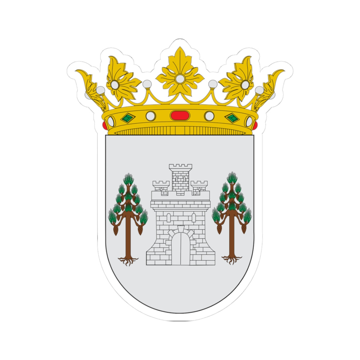 Escudo de Arguedas (Spain) (Coat of Arms) STICKER Vinyl Kiss-Cut Decal