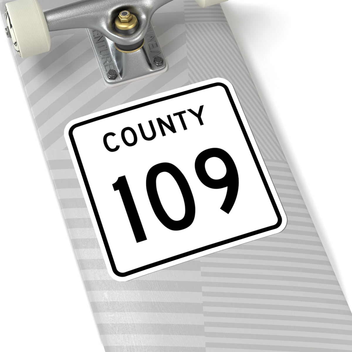 County 109 square (Minnesota) (Road Sign) STICKER Vinyl Kiss-Cut Decal