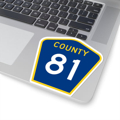 County 81 MN (Minnesota) (Road Sign) STICKER Vinyl Kiss-Cut Decal