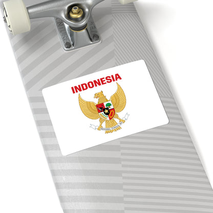 Indonesia coat of arms with name (Indonesia) STICKER Vinyl Kiss-Cut Decal