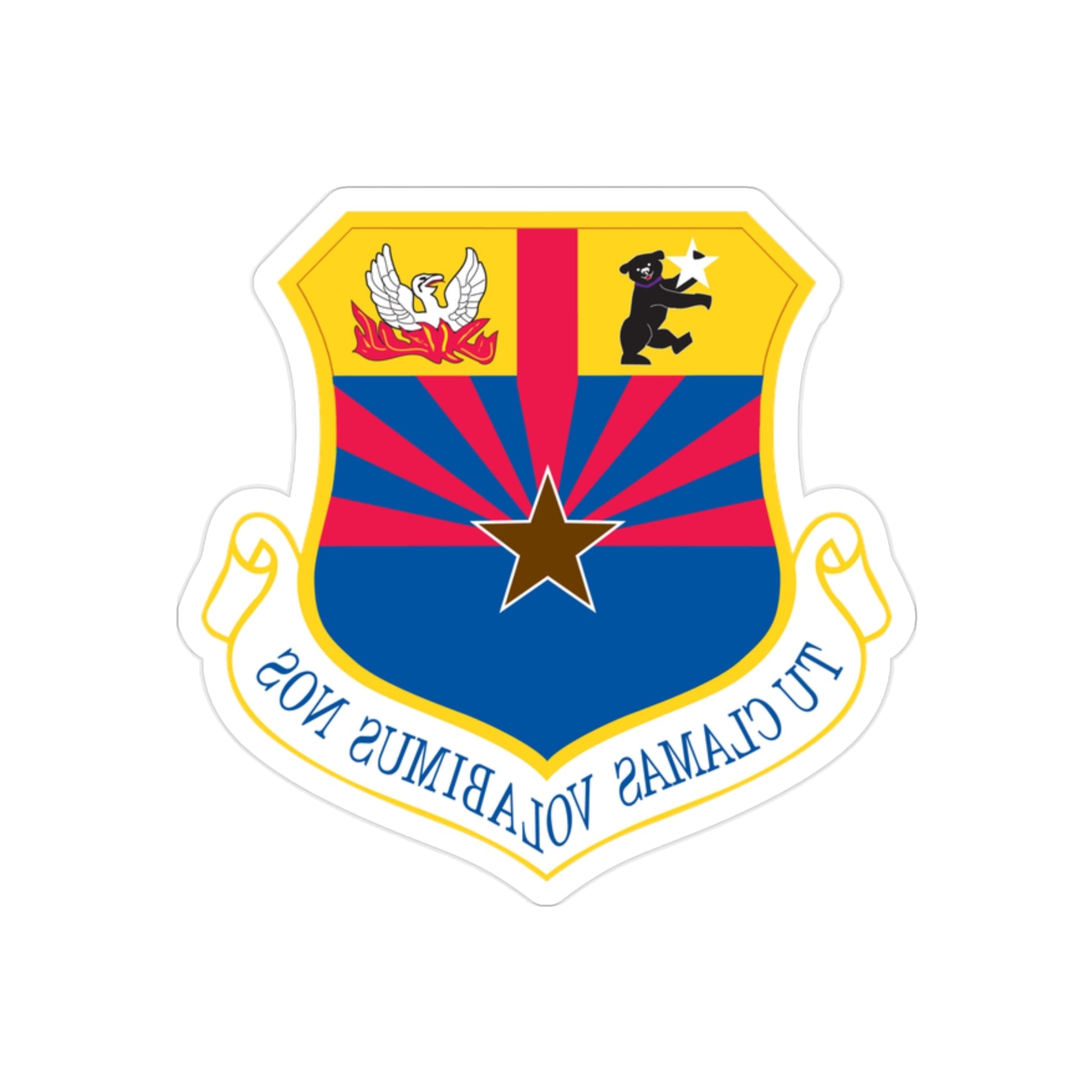 161st Air Refueling Wing (U.S. Air Force) REVERSE PRINT Transparent STICKER-2" × 2"-The Sticker Space