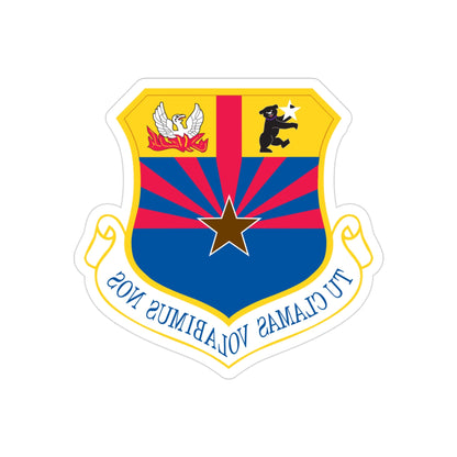 161st Air Refueling Wing (U.S. Air Force) REVERSE PRINT Transparent STICKER-3" × 3"-The Sticker Space