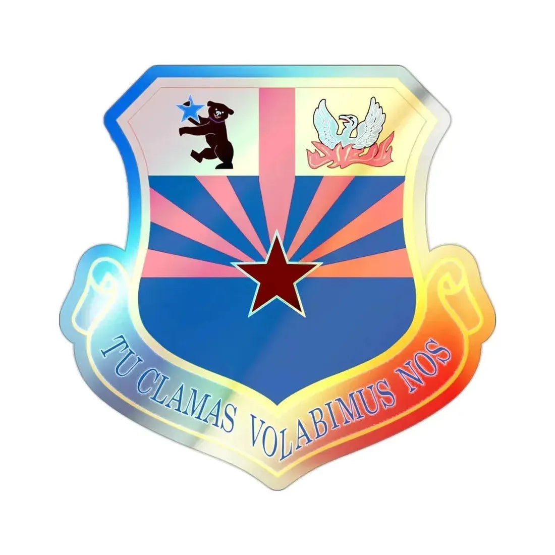 161st Air Refueling Wing (U.S. Air Force) Holographic STICKER Die-Cut Vinyl Decal 2 Inch Holographic - The Sticker Space