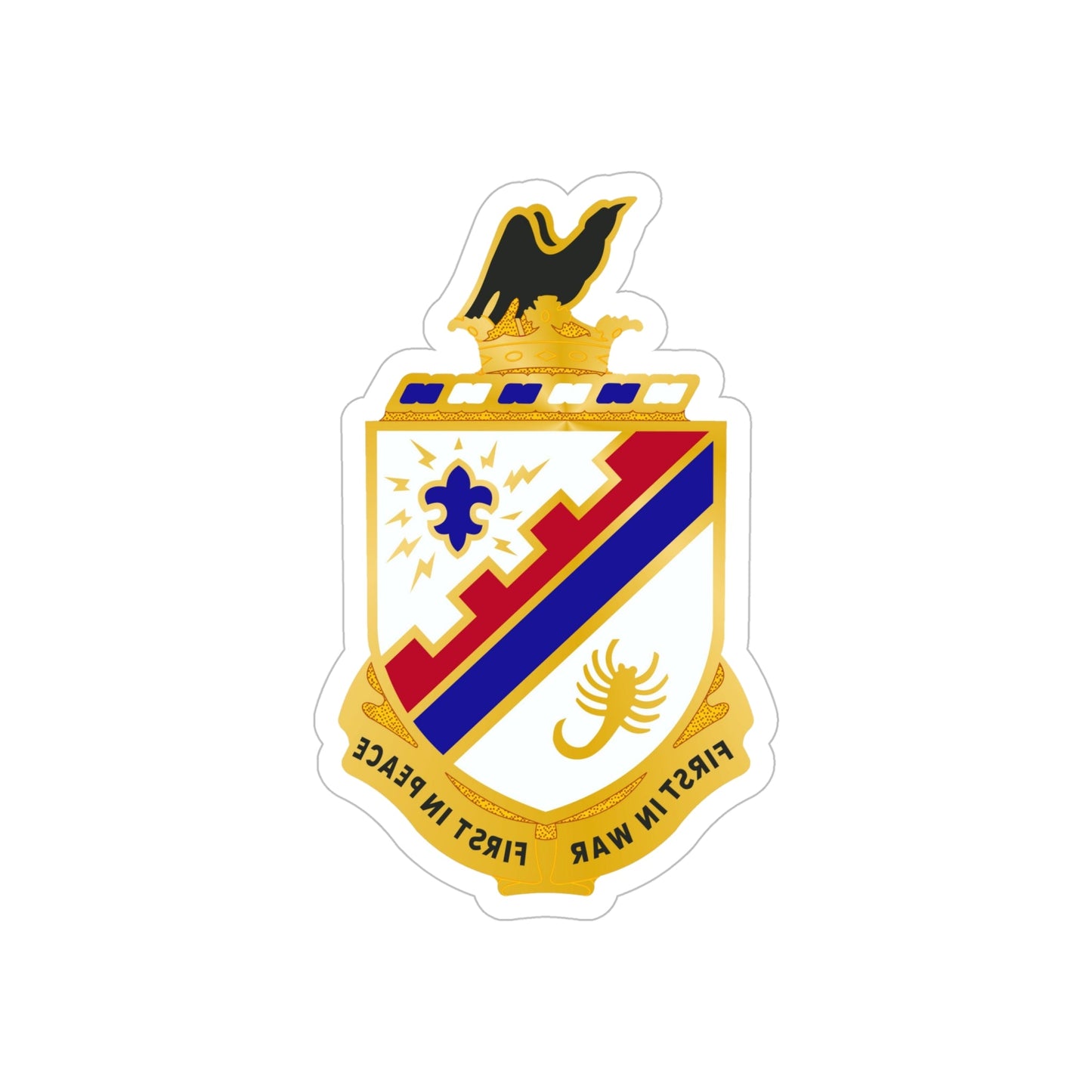 161st Infantry Regiment (U.S. Army) REVERSE PRINT Transparent STICKER-6" × 6"-The Sticker Space