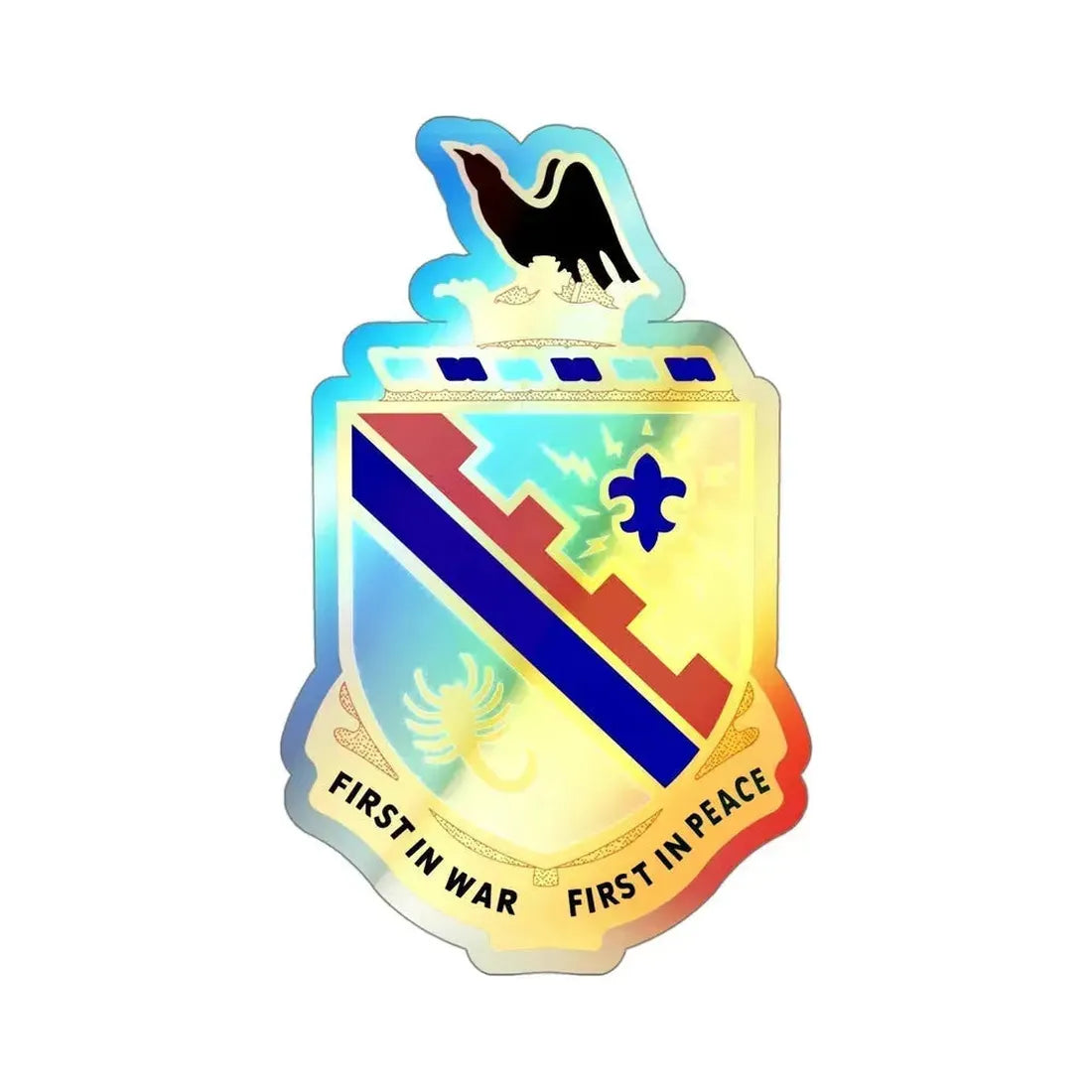 161st Infantry Regiment (U.S. Army) Holographic STICKER Die-Cut Vinyl Decal 4 Inch Holographic - The Sticker Space