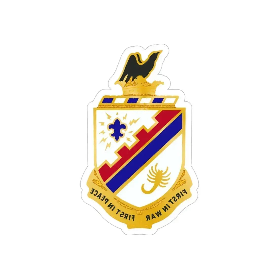 161st Infantry Regiment (U.S. Army) REVERSE PRINT Transparent Die-Cut STICKER 5 Inch Die-Cut Transparent - The Sticker Space