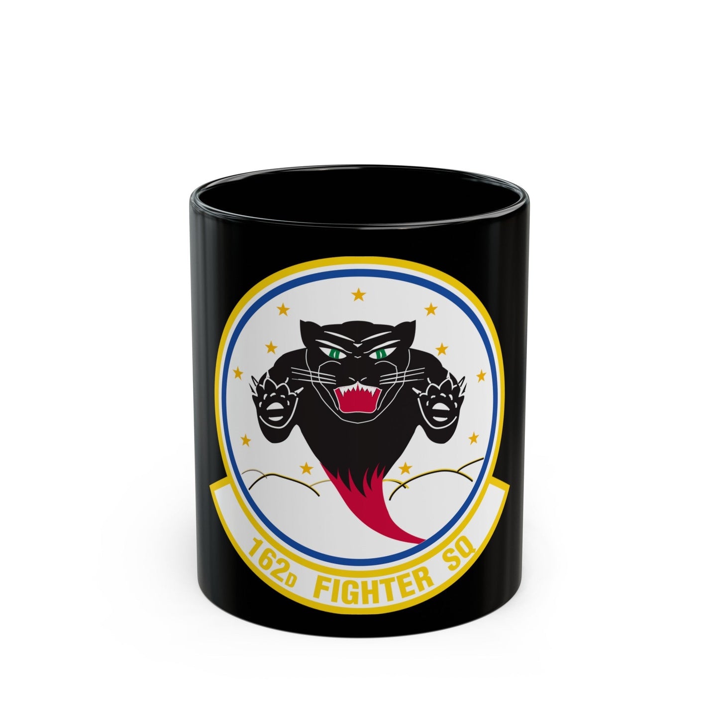 162 Fighter Squadron (U.S. Air Force) Black Coffee Mug-11oz-The Sticker Space