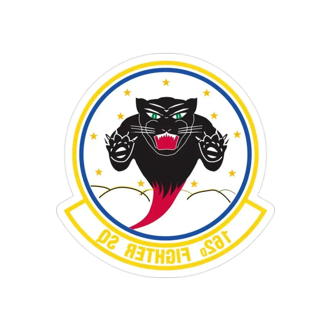162 Fighter Squadron (U.S. Air Force) REVERSE PRINT Transparent Die-Cut STICKER - The Sticker Space