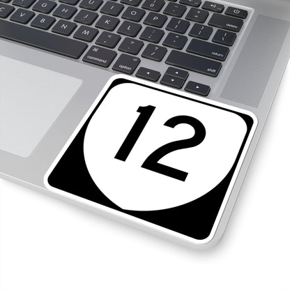 Virginia 12 (Virginia) (Road Sign) STICKER Vinyl Kiss-Cut Decal