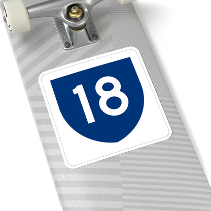 PR primary 18 (Puerto Rico) (Road Sign) STICKER Vinyl Kiss-Cut Decal