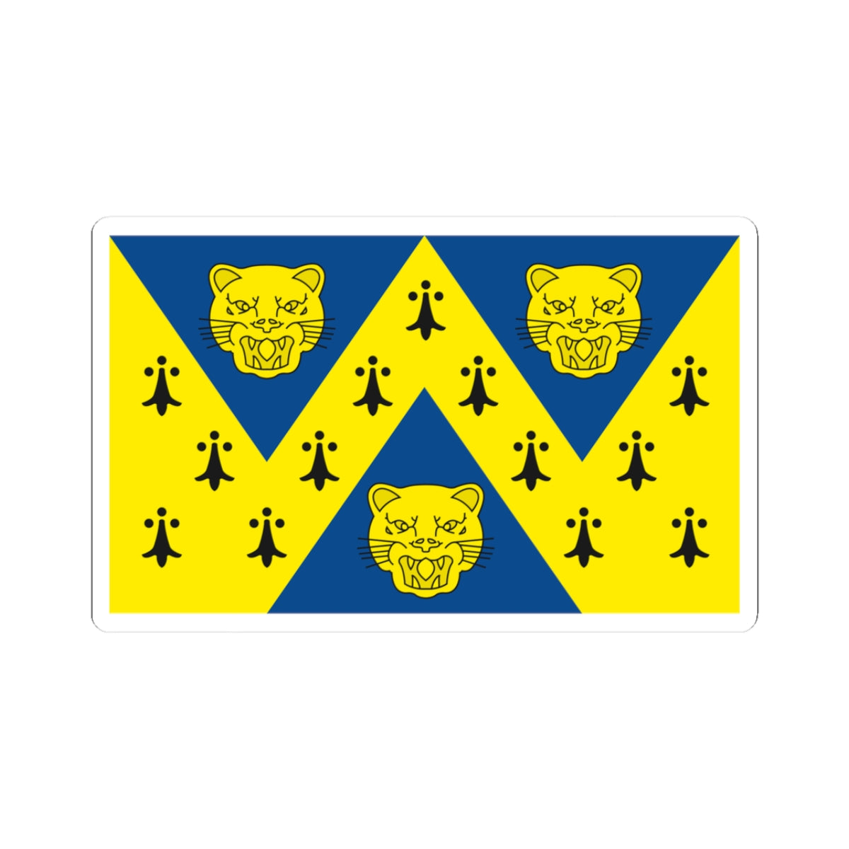 Flag of Shropshire (England) STICKER Vinyl Kiss-Cut Decal