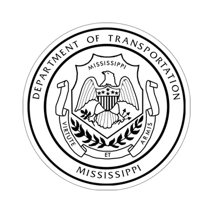 Seal of the Mississippi Department of Transportation - STICKER Vinyl Kiss-Cut Decal