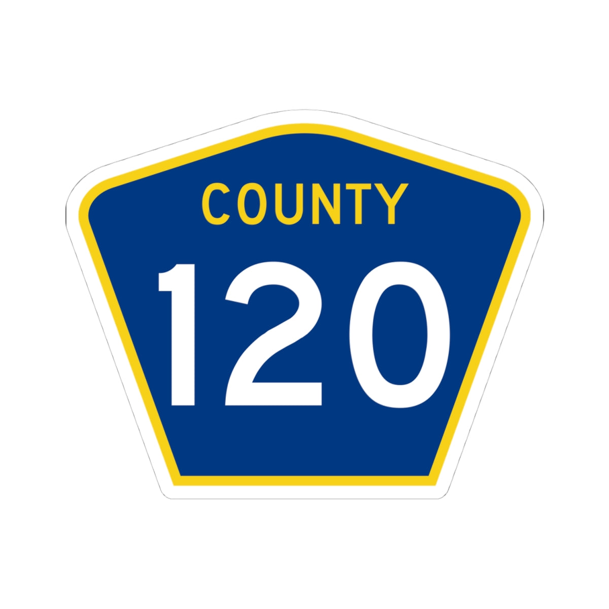 County 120 MN (Minnesota) (Road Sign) STICKER Vinyl Kiss-Cut Decal