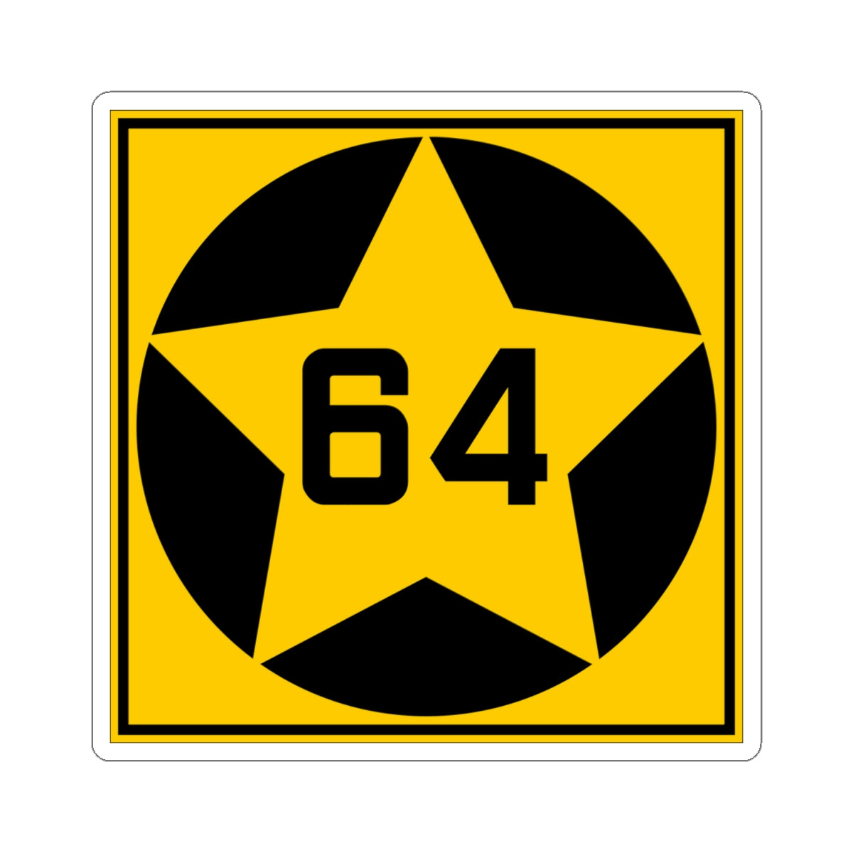 MN-64 1920 (Minnesota) (Road Sign) STICKER Vinyl Kiss-Cut Decal