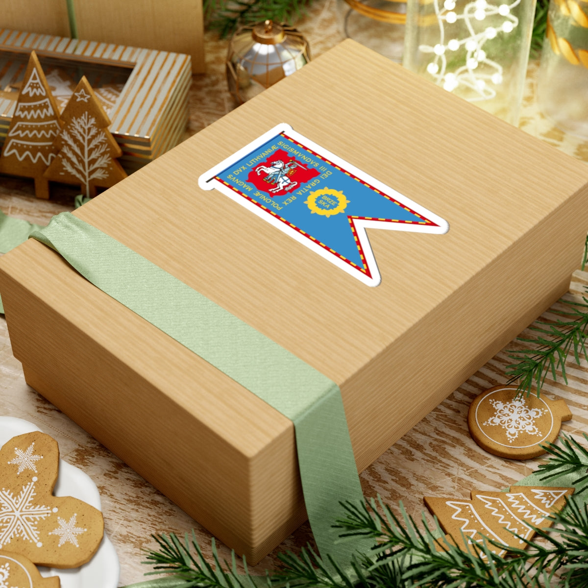 Banner of Brest Litovsk Voivodeship 1609-1618-1 (Belarus) (Coat of Arms) STICKER Vinyl Kiss-Cut Decal