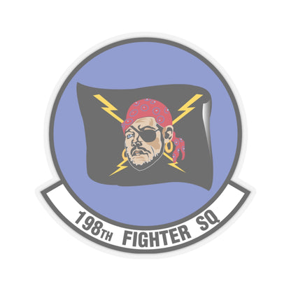 198 Fighter Squadron (U.S. Air Force) STICKER Vinyl Kiss-Cut Decal-3" × 3"-Transparent-The Sticker Space