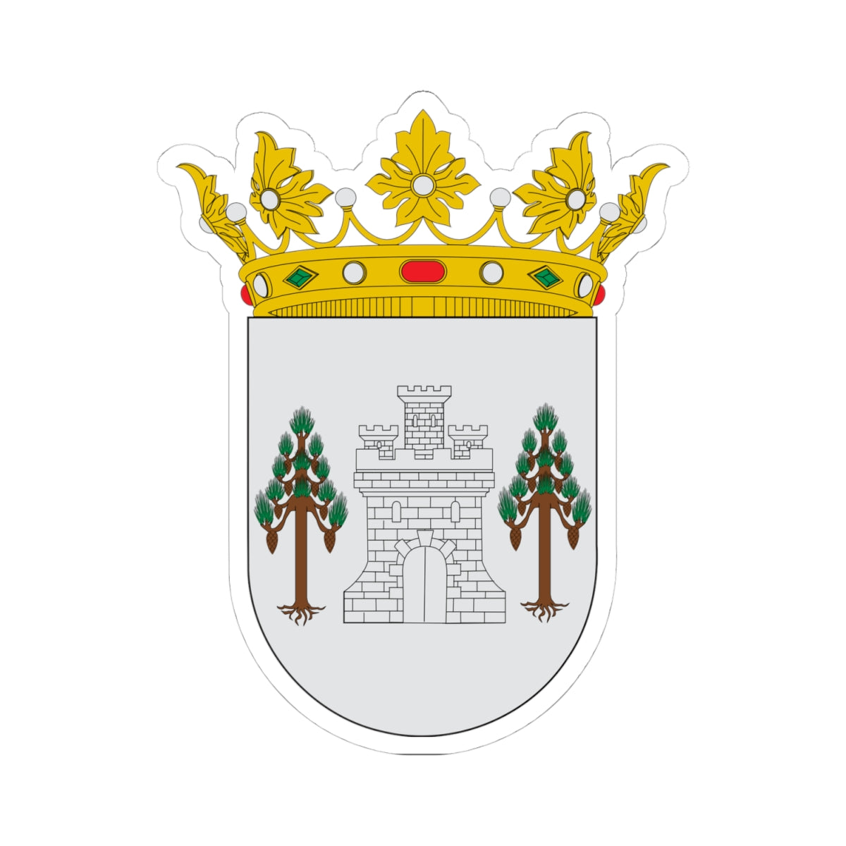 Escudo de Arguedas (Spain) (Coat of Arms) STICKER Vinyl Kiss-Cut Decal