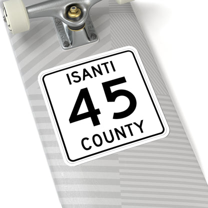 Isanti County 45 MN (Minnesota) (Road Sign) STICKER Vinyl Kiss-Cut Decal