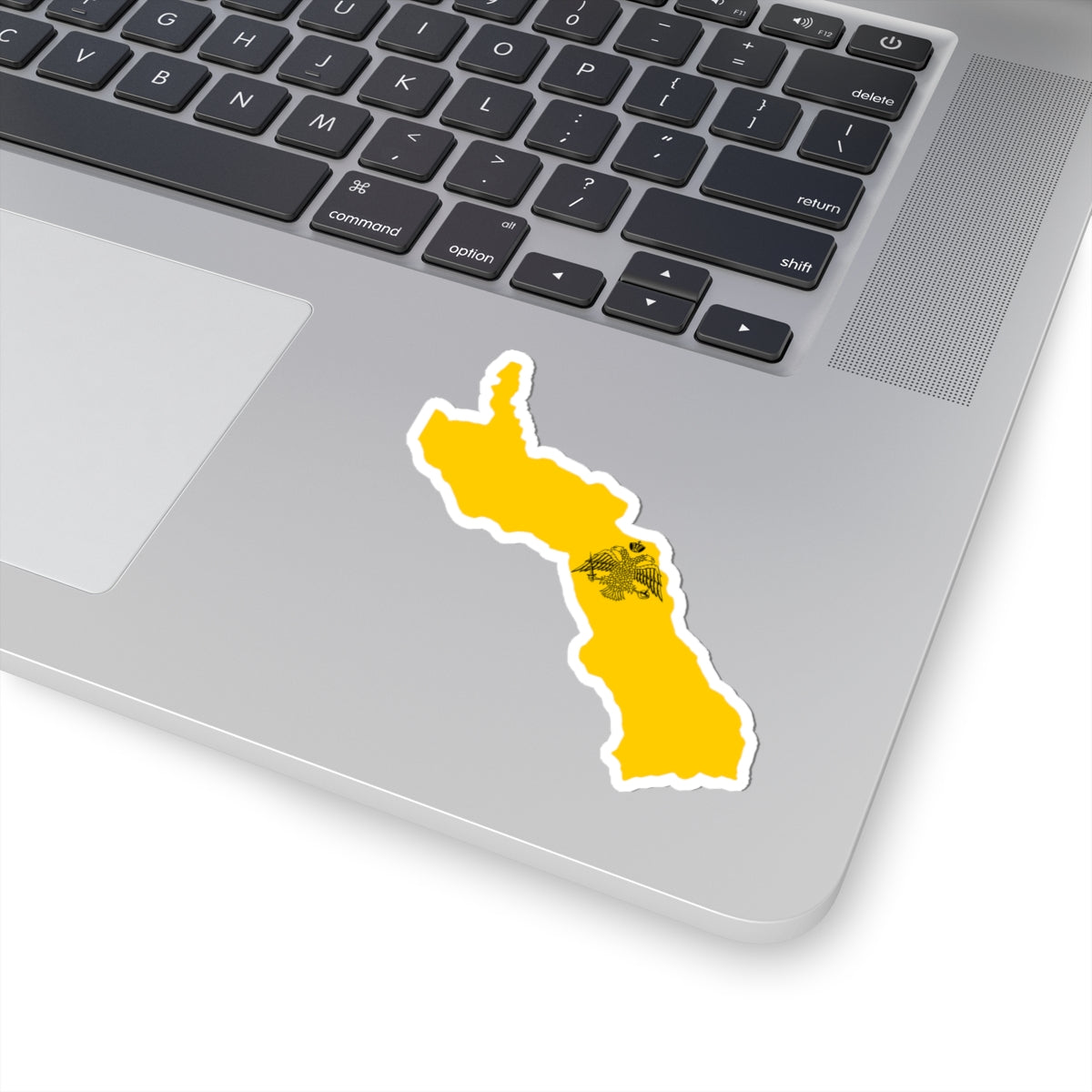 Flag-map of Mount Athos de facto (Greece) STICKER Vinyl Kiss-Cut Decal