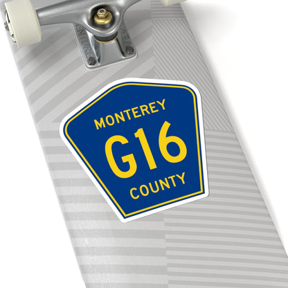 Monterey County G16 (California) (Road Sign) STICKER Vinyl Kiss-Cut Decal