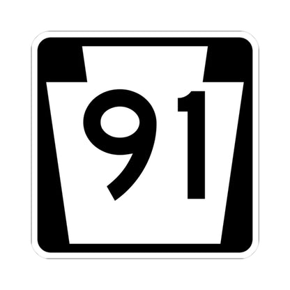 PA-91 (Pennsylvania) (Road Sign) STICKER Vinyl Kiss-Cut Decal