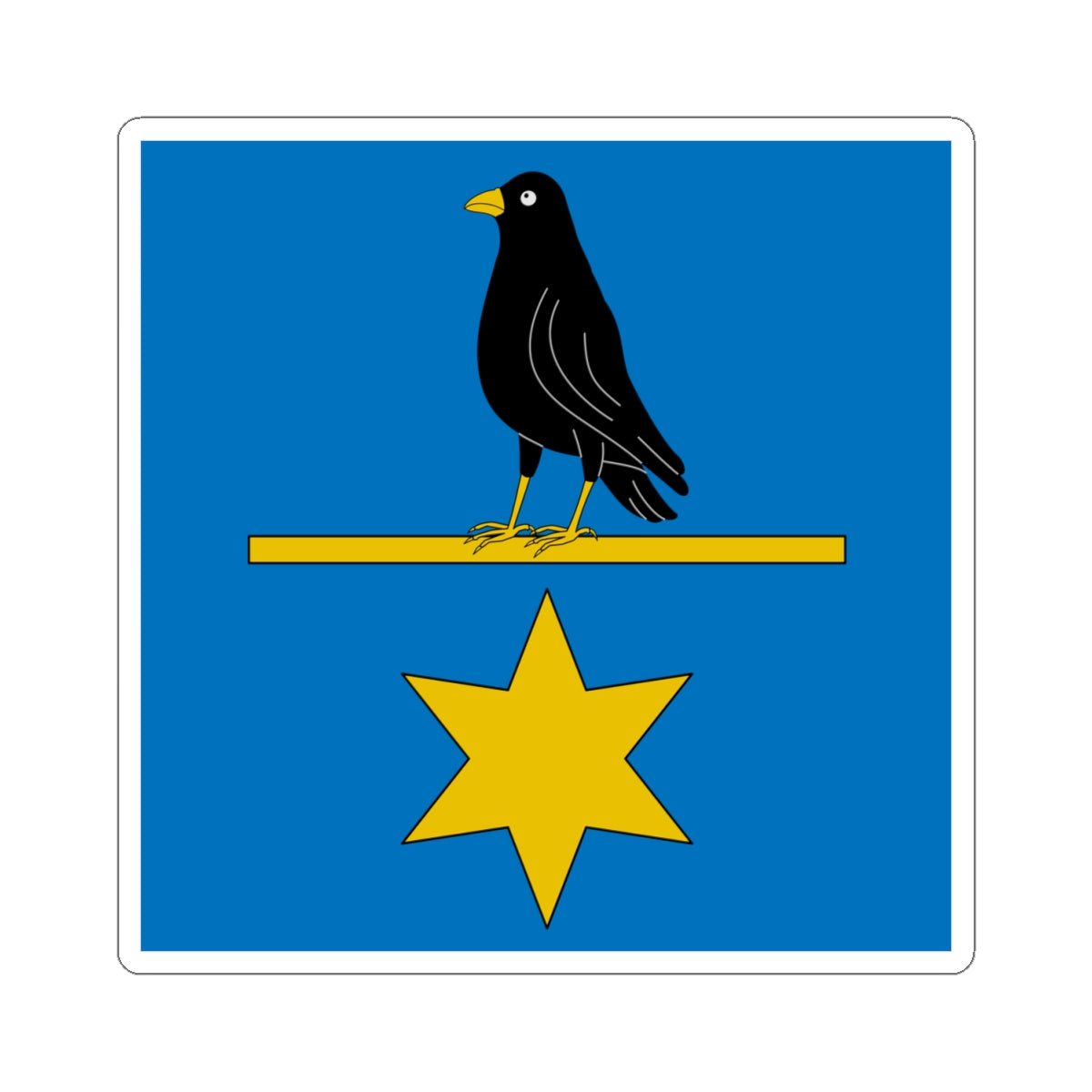 Flag of Denis Theurillat (Switzerland) STICKER Vinyl Kiss-Cut Decal