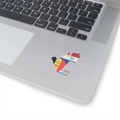 Benelux schematic map (Belgium) STICKER Vinyl Kiss-Cut Decal