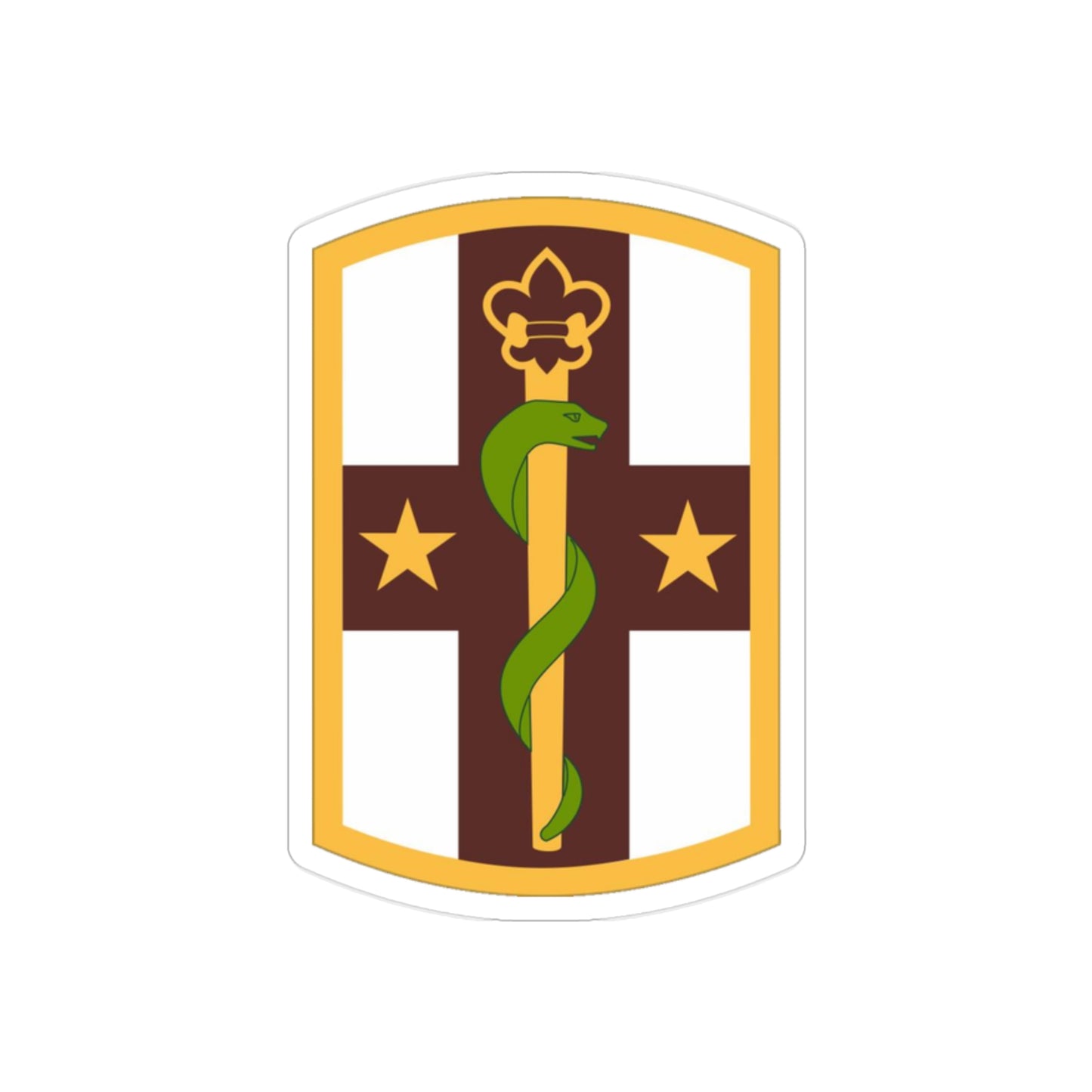 176 Medical Brigade (U.S. Army) REVERSE PRINT Transparent STICKER-2" × 2"-The Sticker Space