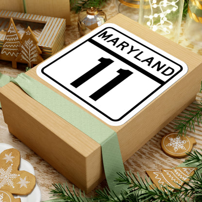MD Route 11 (Maryland) (Road Sign) STICKER Vinyl Kiss-Cut Decal