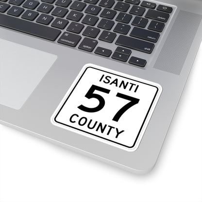 Isanti County 57 MN (Minnesota) (Road Sign) STICKER Vinyl Kiss-Cut Decal