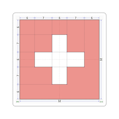 Flag of Switzerland construction sheet (Switzerland) STICKER Vinyl Kiss-Cut Decal