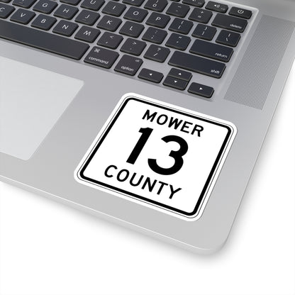 Mower County Route 13 MN (Minnesota) (Road Sign) STICKER Vinyl Kiss-Cut Decal