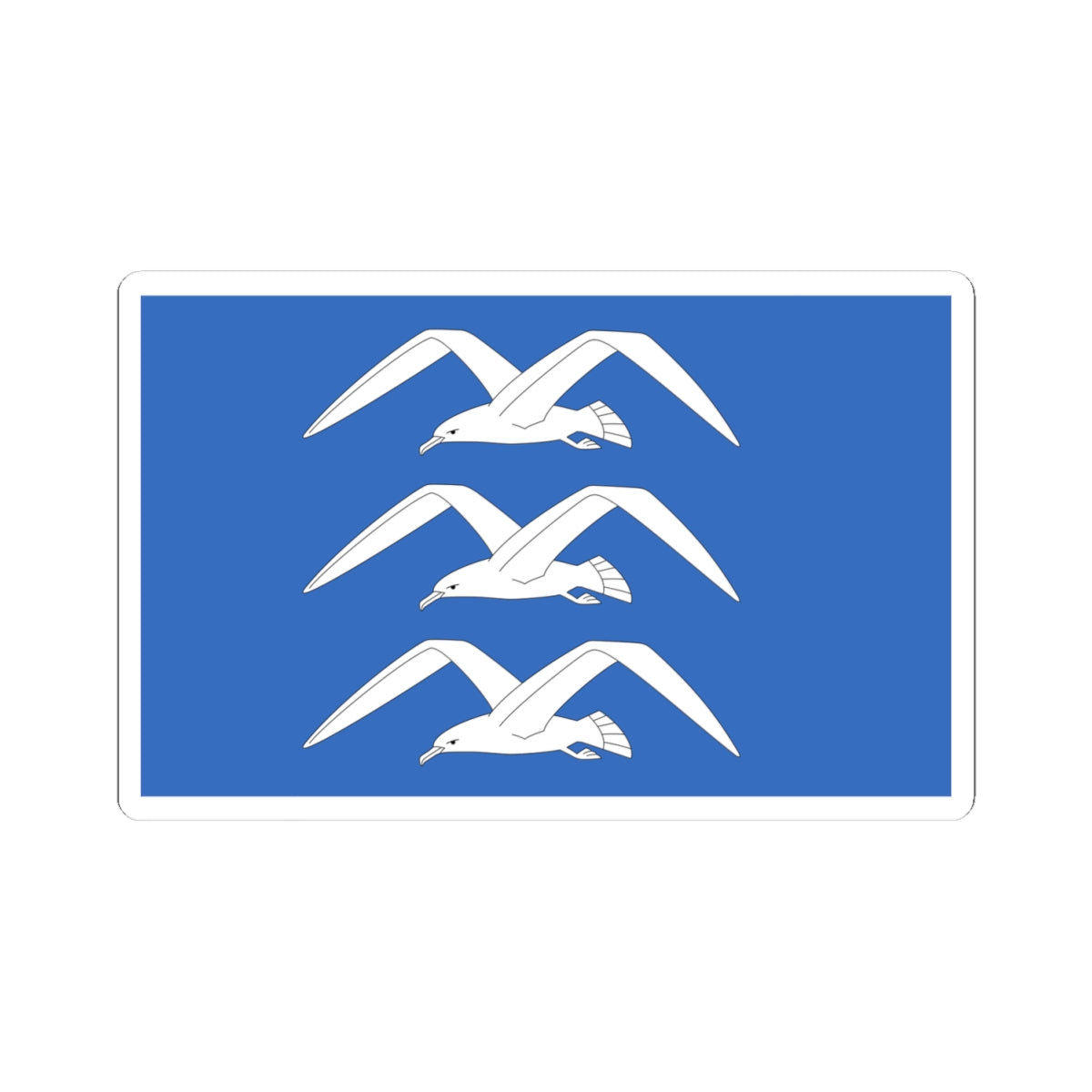 Flag of Haugesund (Norway) STICKER Vinyl Kiss-Cut Decal