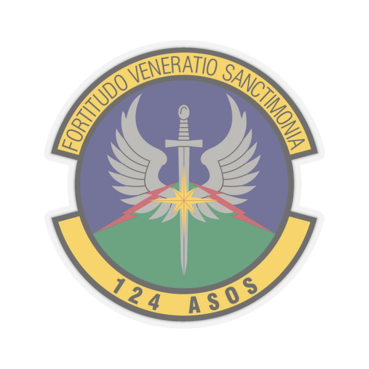 124th Air Support Operations Squadron (U.S. Air Force) STICKER Vinyl Kiss-Cut Decal-2 Inch-Transparent-The Sticker Space