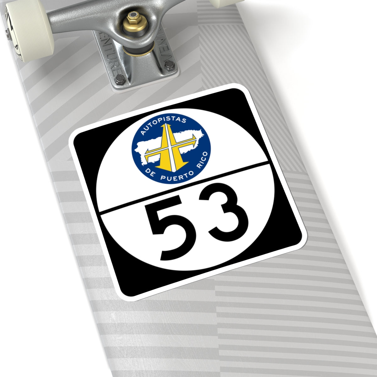 PR old toll road 53 (Puerto Rico) (Road Sign) STICKER Vinyl Kiss-Cut Decal