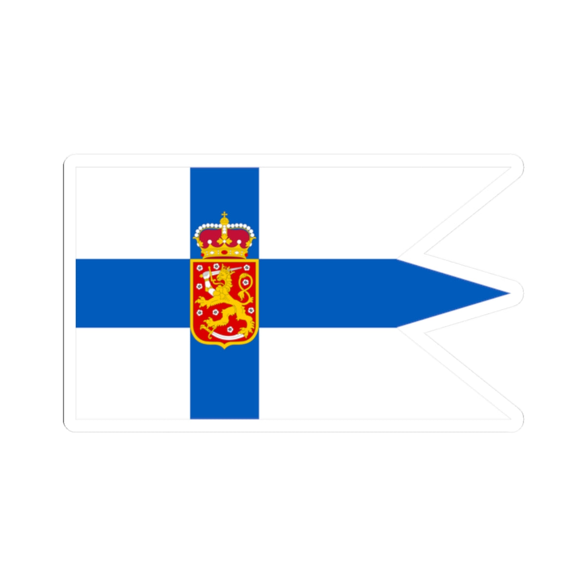 Flag of Finland 1918-1920 Military (Finland) STICKER Vinyl Kiss-Cut Decal
