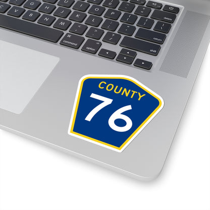 County 76 MN (Minnesota) (Road Sign) STICKER Vinyl Kiss-Cut Decal