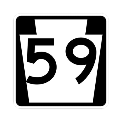 PA-59 (Pennsylvania) (Road Sign) STICKER Vinyl Kiss-Cut Decal
