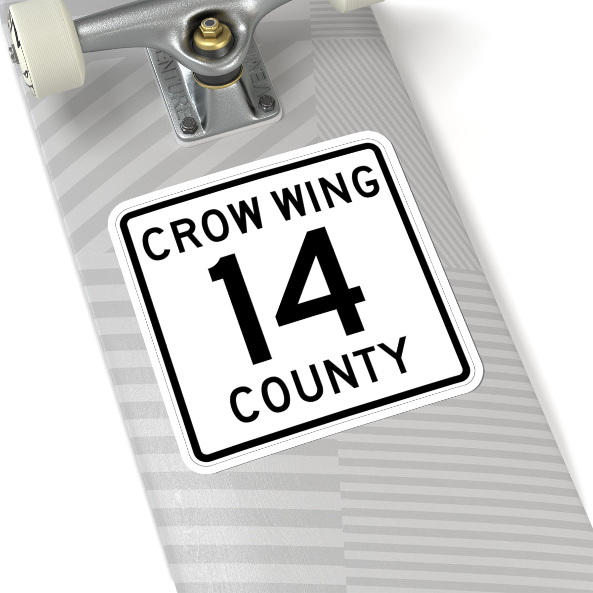 Crow Wing County 14 (Minnesota) (Road Sign) STICKER Vinyl Kiss-Cut Decal