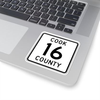 Cook County 16 MN (Minnesota) (Road Sign) STICKER Vinyl Kiss-Cut Decal